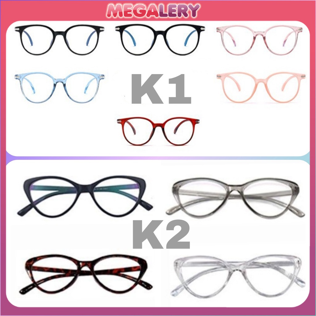 kacamata Anti Radiasi Fashion Wanita Pria Frame Ringan Korea Design Lensa Transparan Anti UV MG