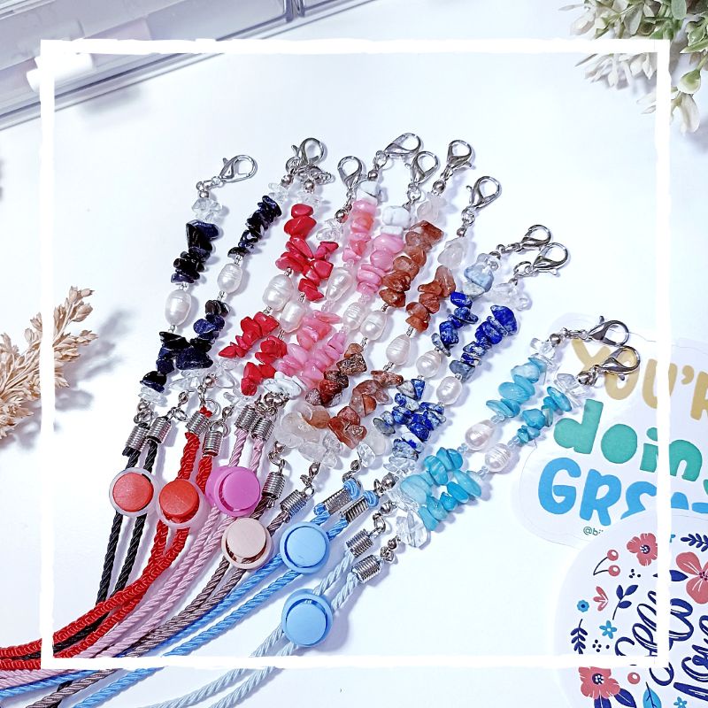 KONEKTOR HIJAB SERUT / TALI MASKER / GANTUNGAN / MUTIARA AIR TAWAR / PEARL / KALUNG