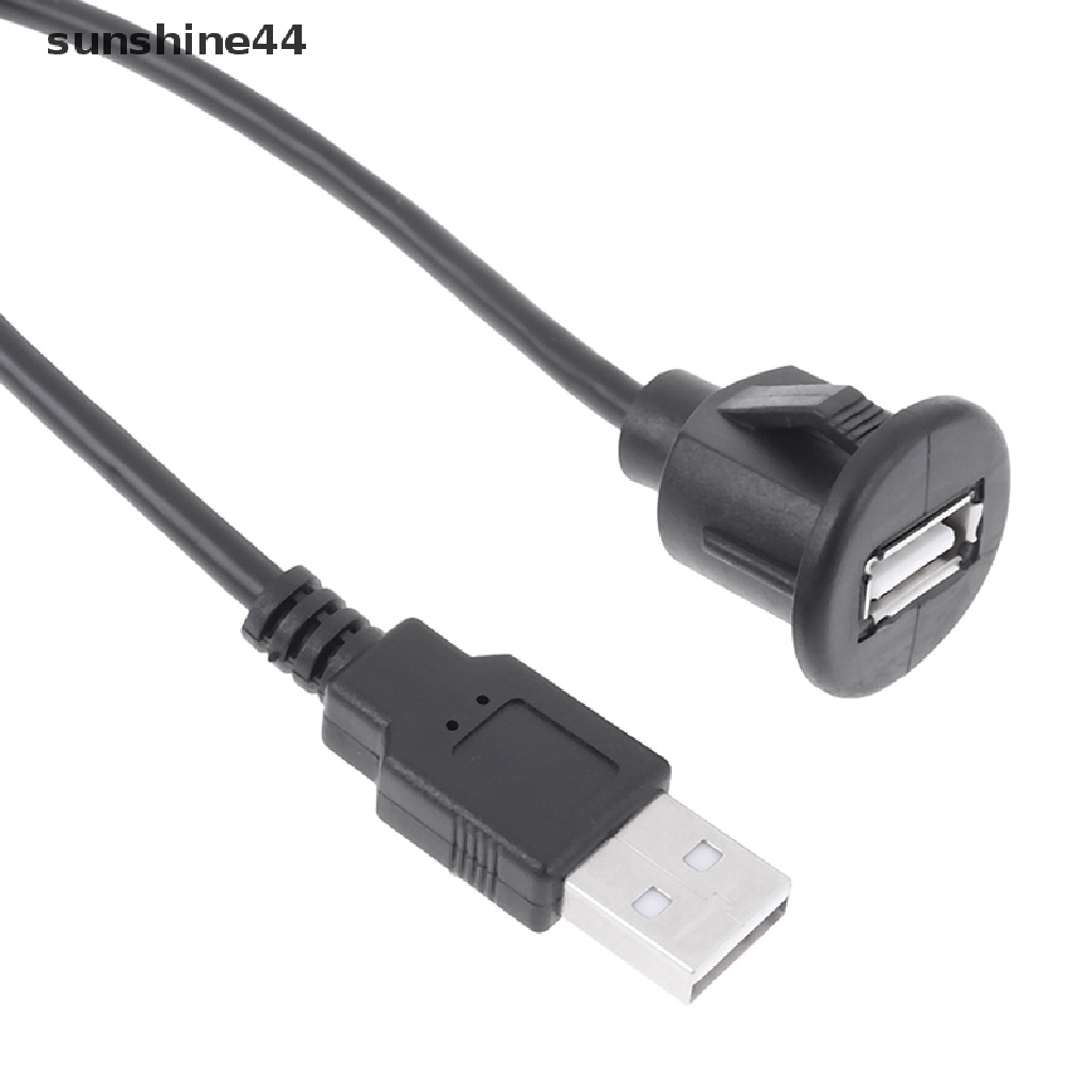 Sunshine 1Pc Kabel Extension USB 2.0 Male To Female Panjang 1M Untuk Panel Dashboard Mobil