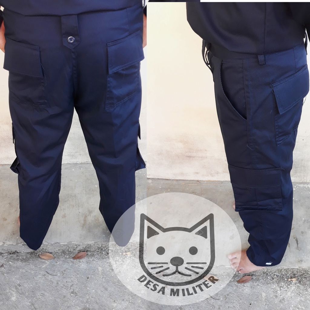 Celana PDL Warna Biru Dongker - Celana Lapangan Security Satpam DAMKAR