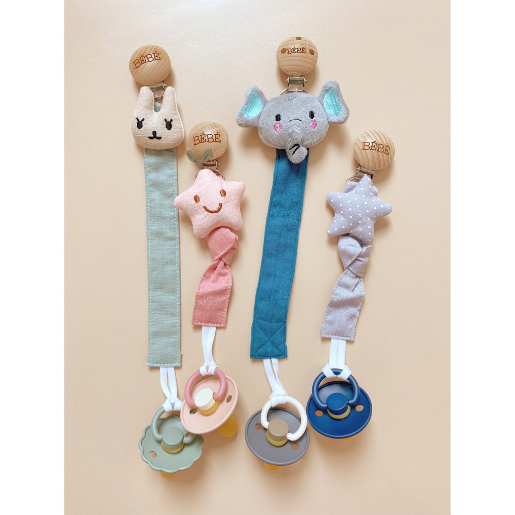 BEBE Cotton Fabric Pacifier Clip | Klip Jepitan Empeng Kain