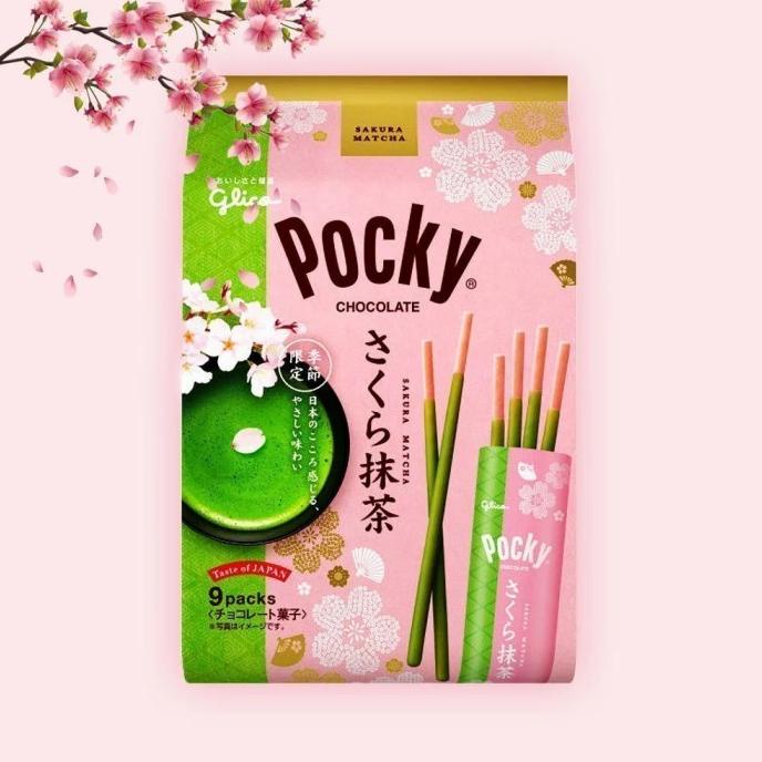 

GLICO Pocky Sakura Matcha Isi 9 Pcs