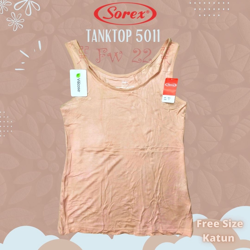 Tanktop Sorex 5011 Tengtop Wanita Berbahan Katun Bambu dengan Motif Polos