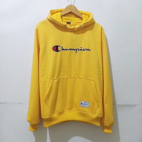 [Bayar Di Tempat ]Hoodie Champion Hitam Premium Bahan Tebal