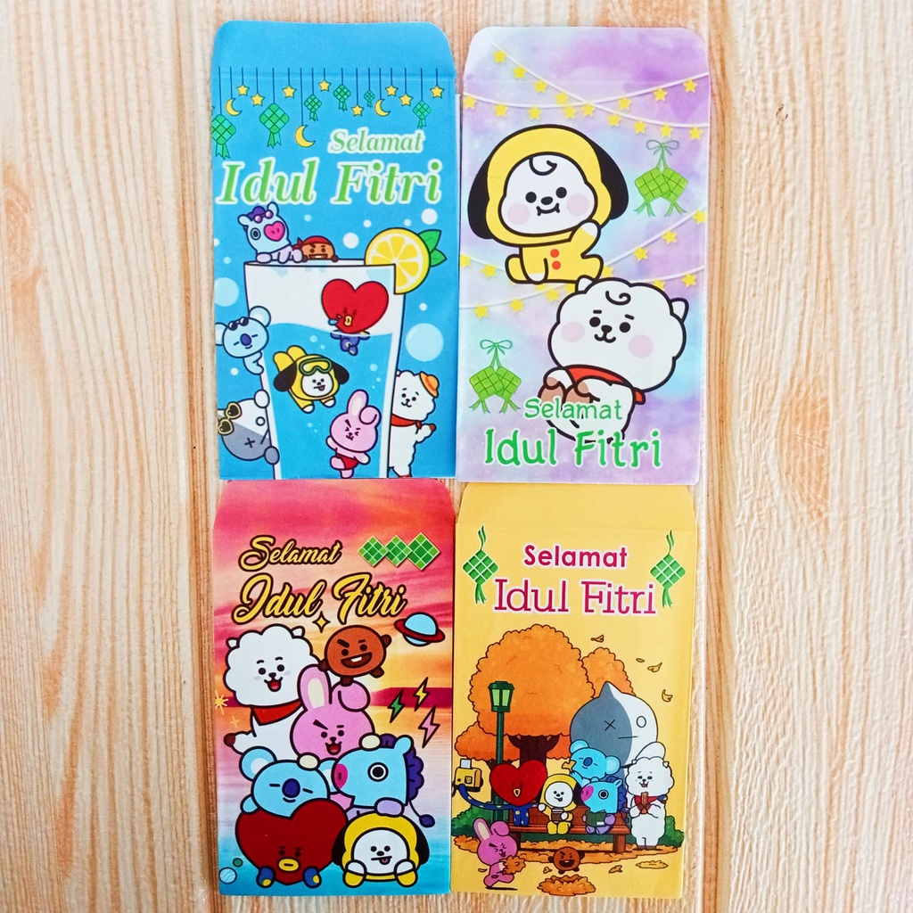 Amplop Lebaran Idul Fitri Motif Karakter Kartun Lucu