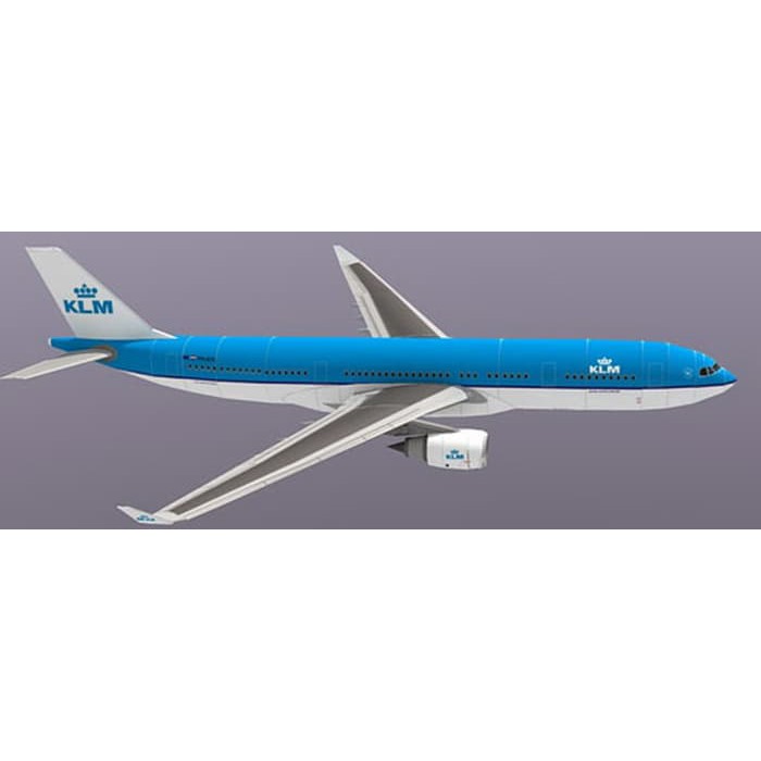 DIY Miniatur Papercraft Pesawat Airbus A330 KLM - Royal Dutch Airlines
