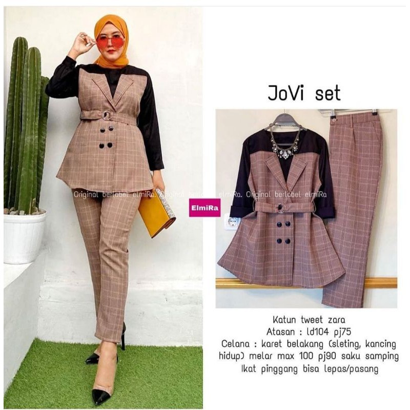 JOVI SET/SETELAN WANITA TERMURAH/SETELAN/PAKAIAN WANITA TERLARIS