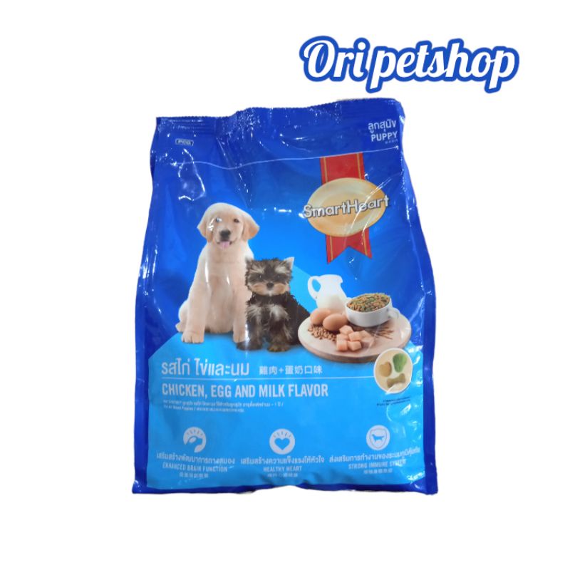 SmartHeart Puppy 1,5kg Makanan Anak Anjing - Chicken, Egg &amp;  Milk Falvour