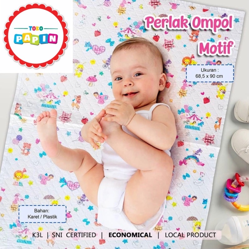 TokoPapin Perlak Anak Bayi Jumbo Anti Air Karet Besar Alas Ompol Bayi Waterproof Tidak Tembus Berkualitas