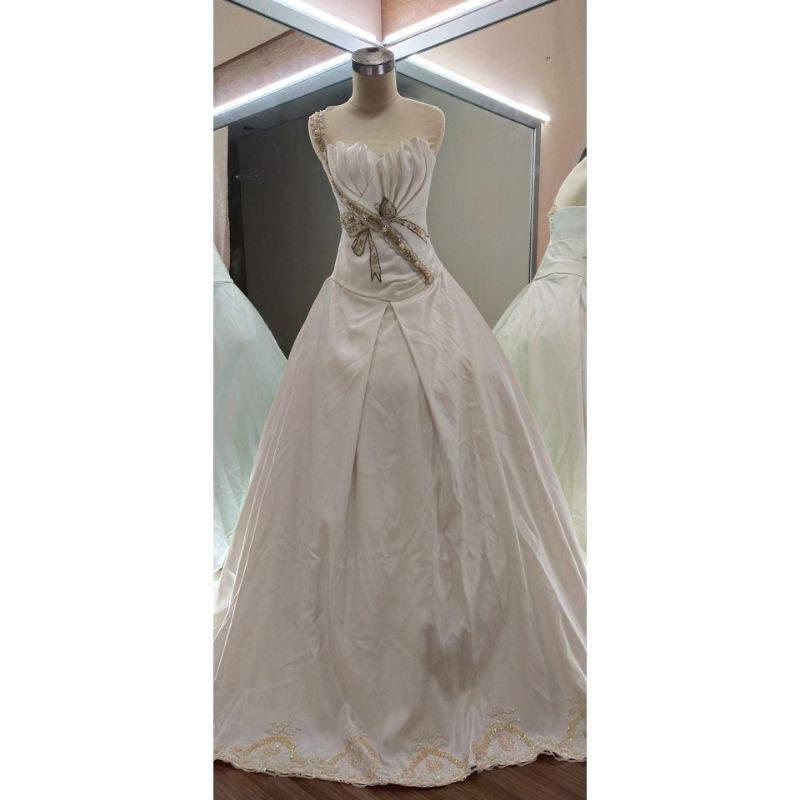 gaun wedding preloved bagus / gaun wedding second murah / gaun wedding kemben 09
