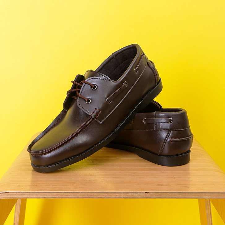 Pandya Brown | Sepatu Pantofel Pria Coklat Kerja Formal Fantopel Laki Pantopel Casual | FORIND x Giant Flames