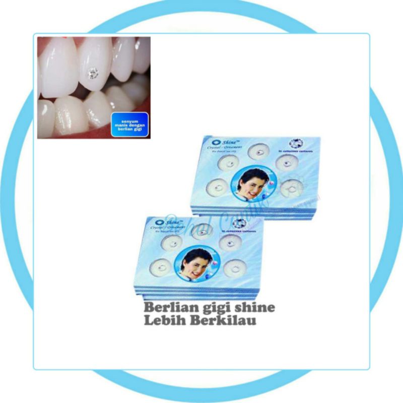 Berlian Gigi Shine Bulat dan Bintang warna warni