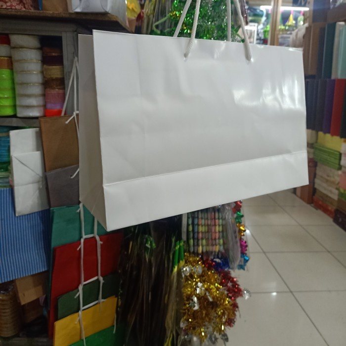 

NEW paper bag polio landscape putih isi 12 pcs terlaris dan termurah
