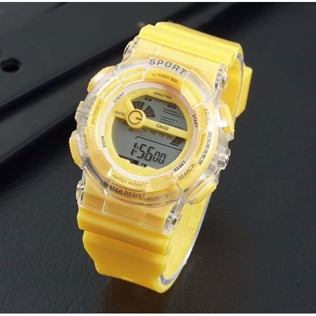 Jam Tangan QQ Wanita | Jam Tangan Wanita / Cewek QQ Sport Ladies Rubber Yellow B_SWH