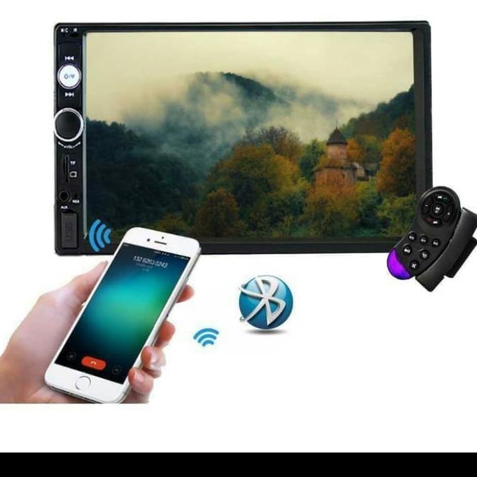 Head unit Double din led mobil all new jazz with mirorr android