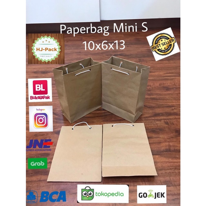 

NEW Paperbag Paper Bag Tas Kertas Goodiebag Shopping bag Mini 10x6x13