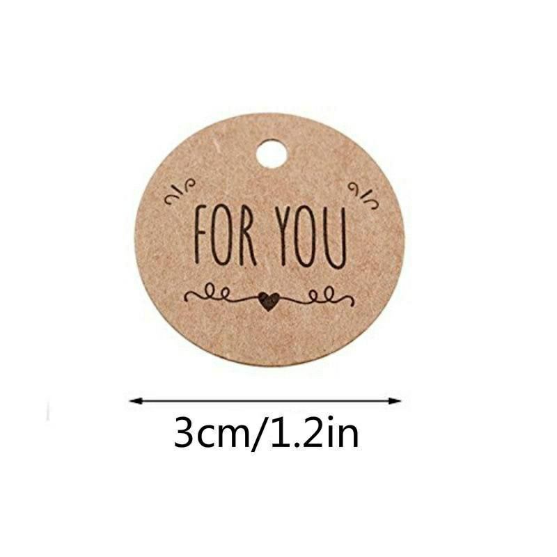 [COD] 10 pcs Hang Tag Hangtags Thank You For You Handmade With Love Sweat Kraft Parcel Dus Box