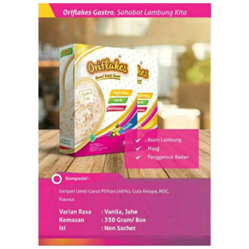 

Oriflakes sereal umbi garut susu etawa maag asam lambung