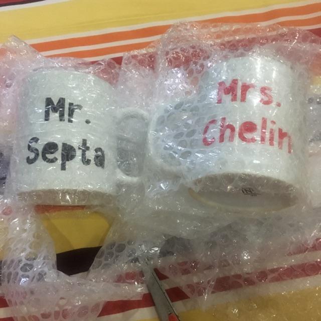 Mug Couple Mr & Mrs Nama By Request