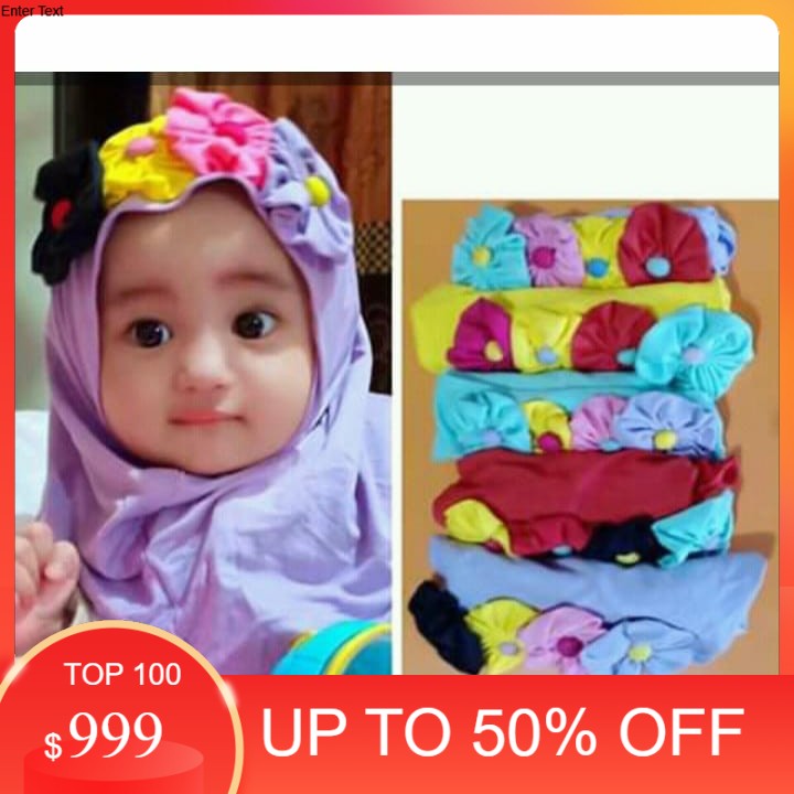 PROMO jilbab anak  BUNGA 4  kerudung bayi  hijab  baby & kids  PUSAT GROSIR CICALENGKA