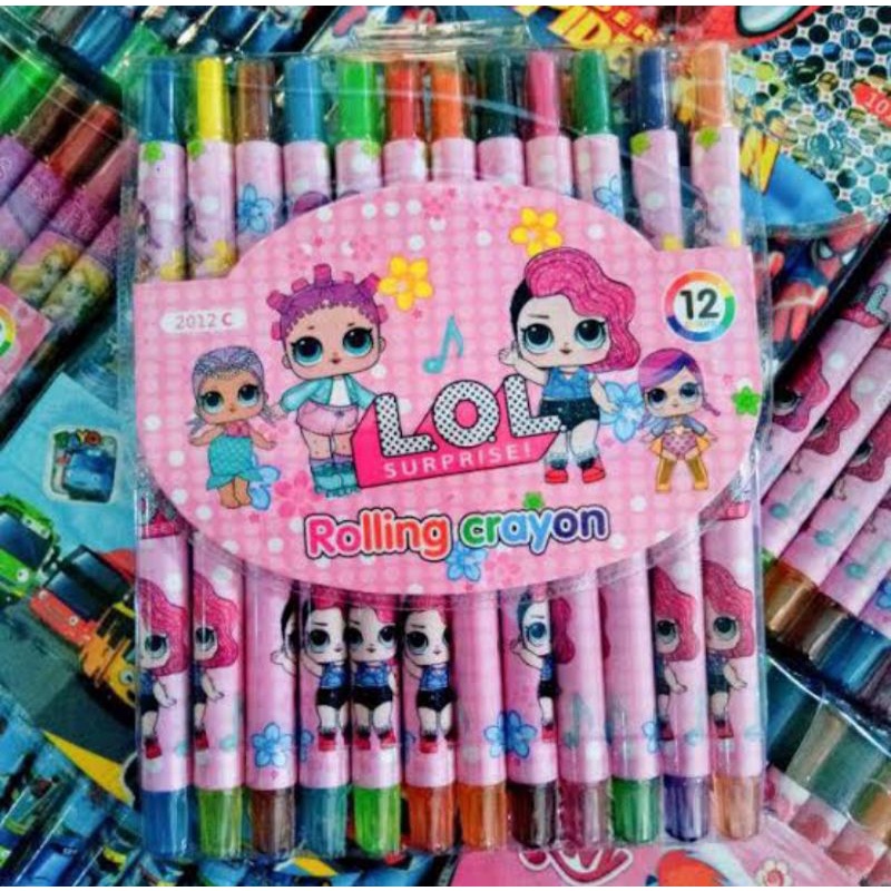 

Crayon putar panjang Karakter 12 warna