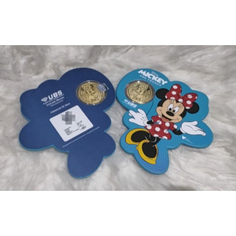 LM logam mulia UBS ANGPOU 0.1 gram mickey mouse & minie mouse ubs disney [0,1]