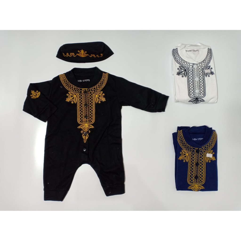 Jumper Romper Koko Bayi Bordir Baju Koko Bayi Black Panther Lengan Panjang