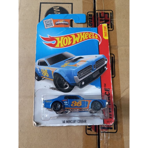 hotwheels 68 MERCURY COUGAR biru HW RACE 36