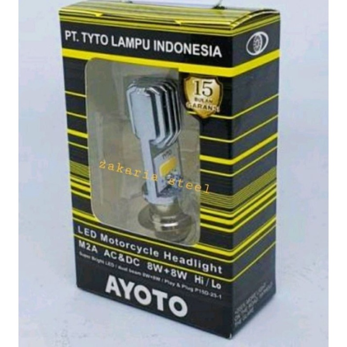 Lampu depan LED Ayoto motor M2A H6 AC/DC Motor matic/bebek