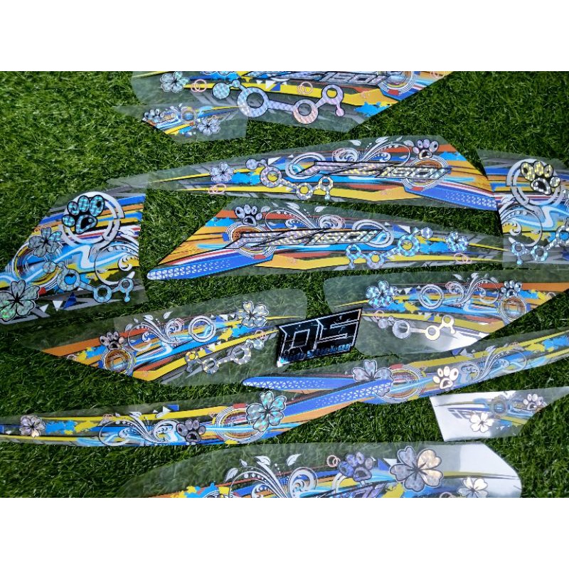 STRIPING TRANSPARAN HOLOGRAM KARBON VIXION OLD II STRIPING VARIASI VIXION OLD