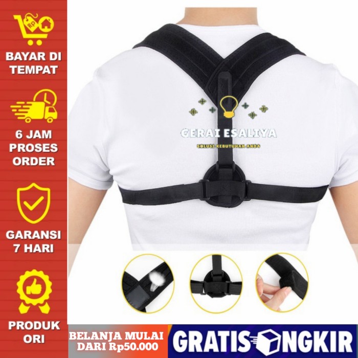 Tali Korektor Postur Punggung Body Harness Support Belt 90-110cm