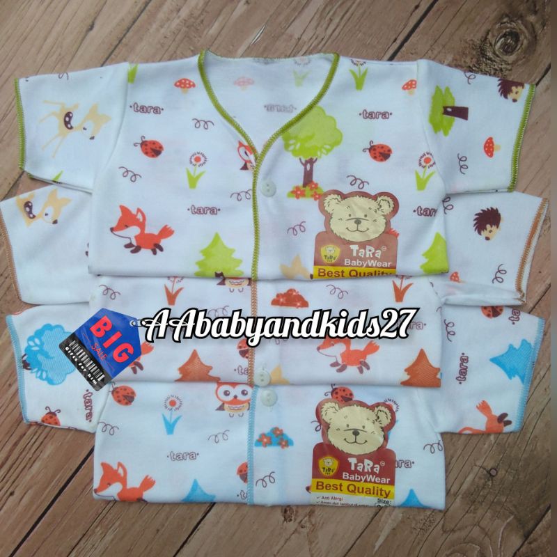 3Pc Baju Bayi Tara Necci Lengan Pendek Putih Newborn Sni -Baju Tara lengan Pendek Sni Newborn