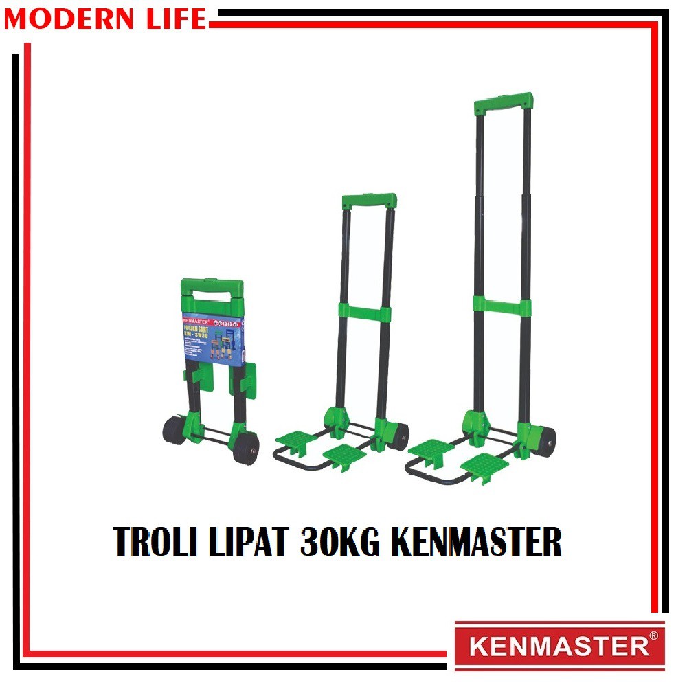 KENMASTER TROLI TROLLY LIPAT TAS BAGASI GALON BARANG 30KG SERBAGUNA