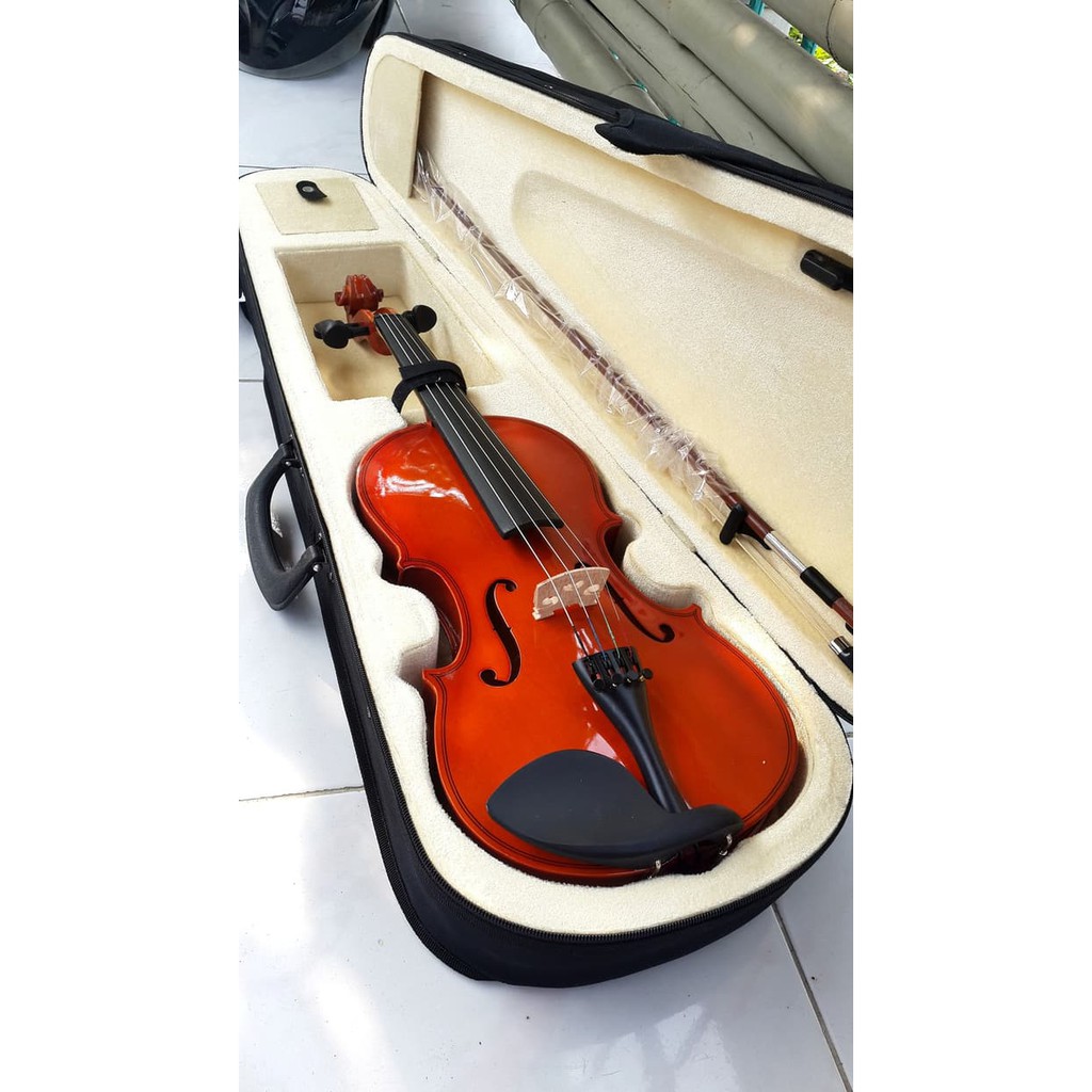 biola kayu klasik impor chna incld hardcase 4/4 - Maroon