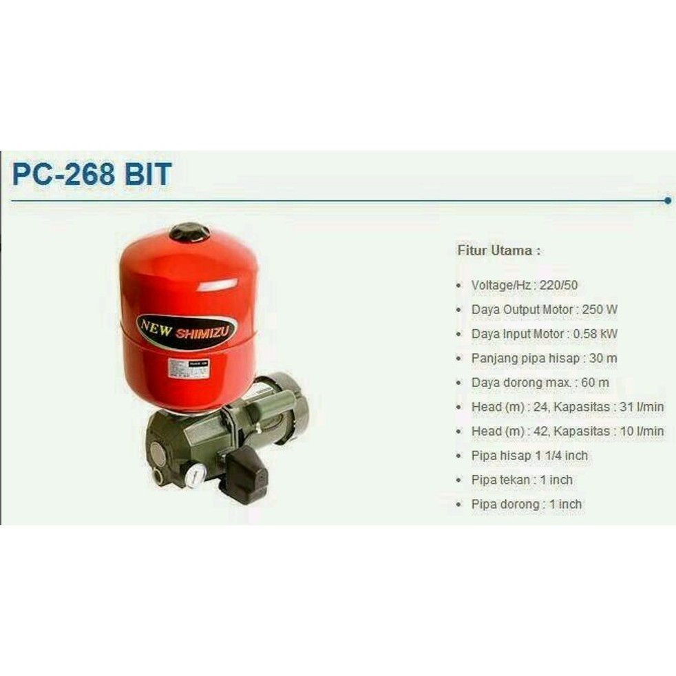 Pompa Air Jet Pump Pc 268 Shimizu