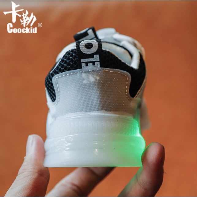 Juragan Junior [COD] ZIG LED Sepatu Casual Lampu LED Korea Style Fashion Anak Size 24-30