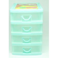 Laci Mini Susun 4 Viola/Mini Container 4 Tingkat / Laci Plastik