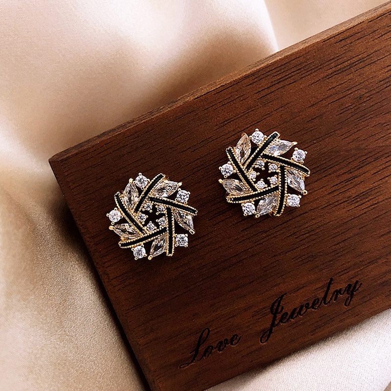 Anting Tusuk Gantung Sterling Silver 925 Desain Geometri Silang Gaya Korea Retro Untuk Wanita 2020