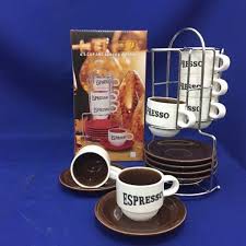 Cangkir kopi set keramik