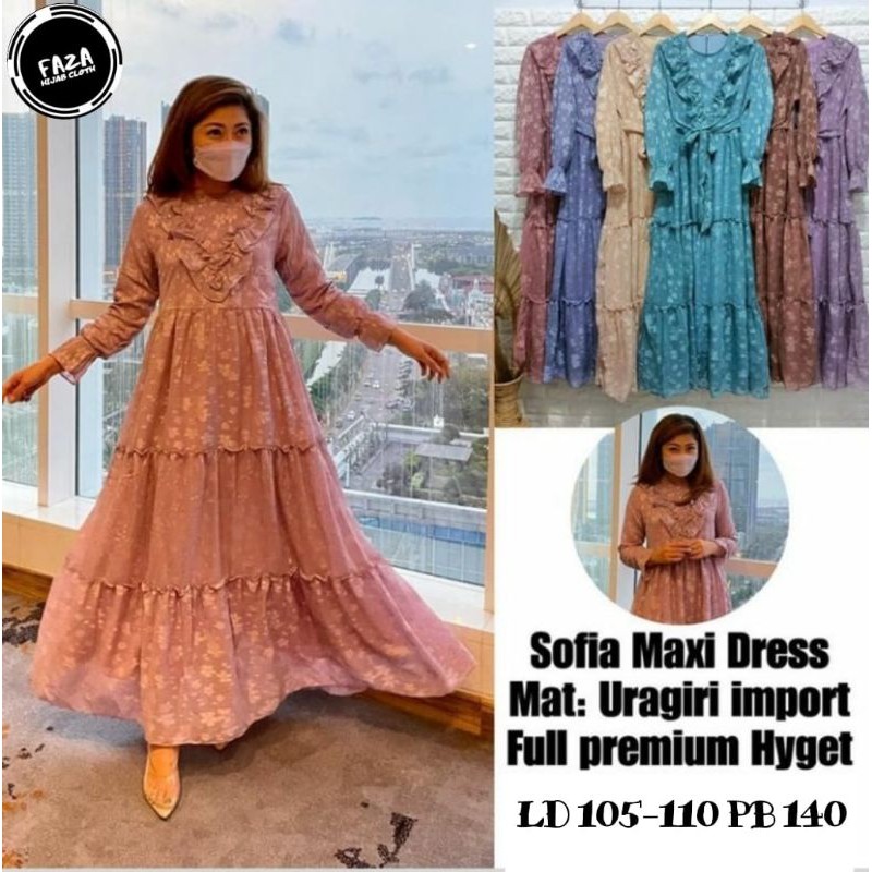 Gamis Wanita - Dress Uragiri Import - Sofia Maxi Dress by Faza