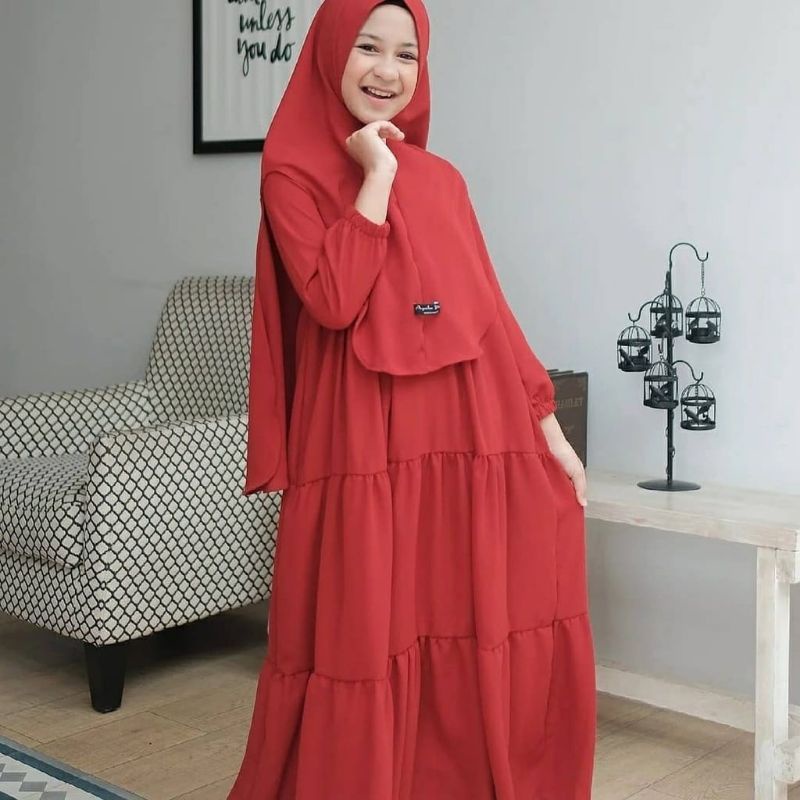 Gamis Anak Terbaru,Bahan Rayon,Umur 7-12 th