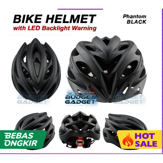 Helm Sepeda EPS PVC Shell + Lampu Backlight LED