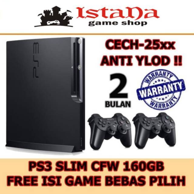 Ps3 Slim Hardisk 160gb Cfw Seri 2500 Shopee Indonesia