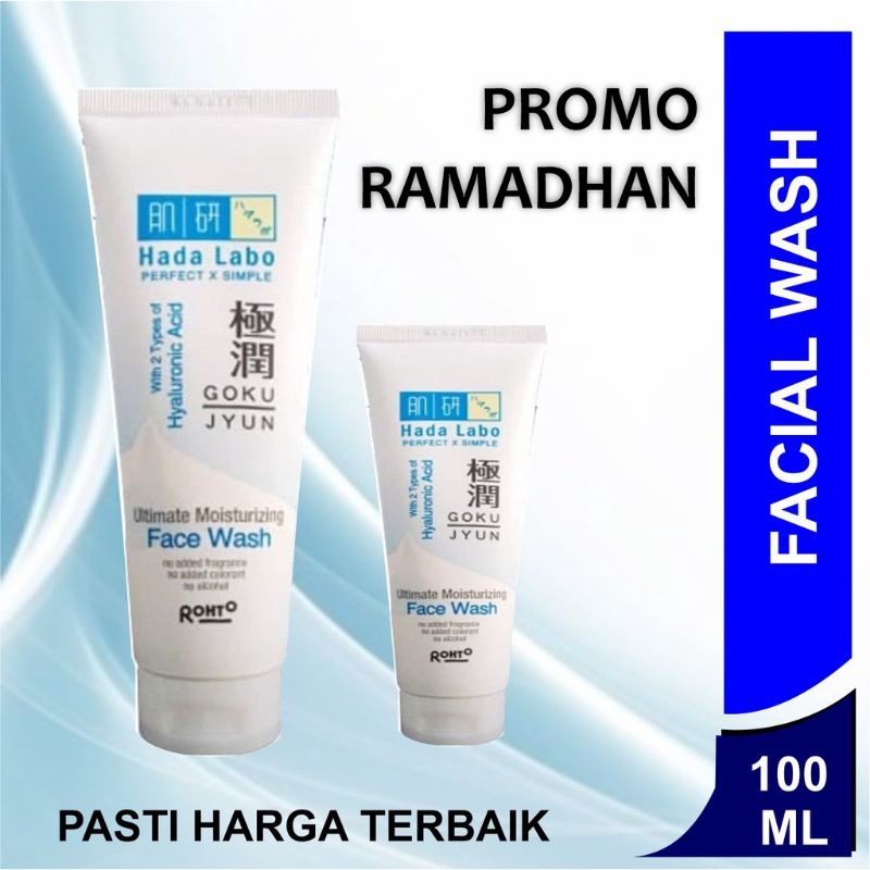 Hada labo Gokujyun Ultimate Moisturizing Face Wash 50ml 100ml