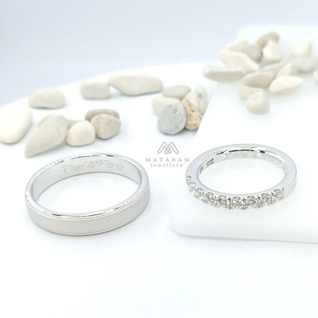 Cincin Kawin Platinum 5% & Emas Putih 40% - Bisa Request Model Cincin - Cincin Tunangan Cincin Nikah
