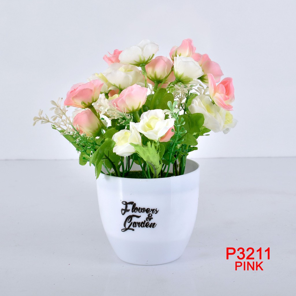 COD/JB TANAMAN BUNGA HIAS POT TANAMAN HIAS DEKORASI RUMAH DAN BUNGA PLASTIK P3211-5