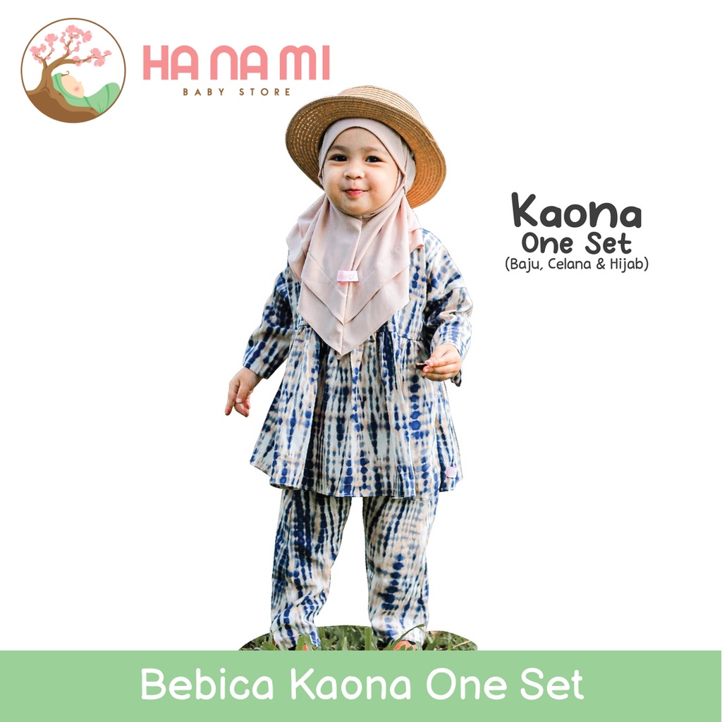 BEBICA Kaona Set (one set + hijab) setelan bayi