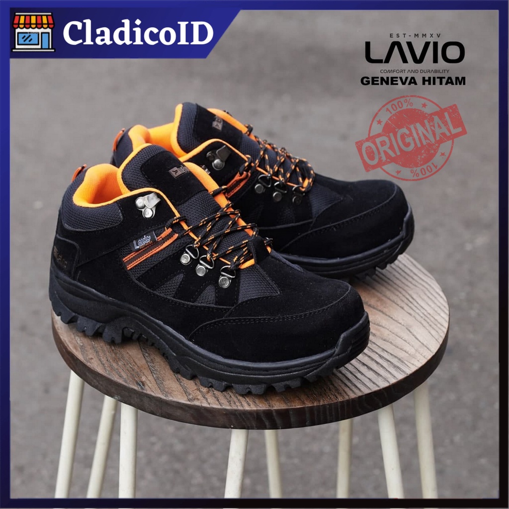 Sepatu Boots Pendek Pria Sefty Ujung Besi Safety Shoes Low Cut Kerja Lapangan Proyek Outdoor Hiking Mendaki Gunung Lavio Geneva