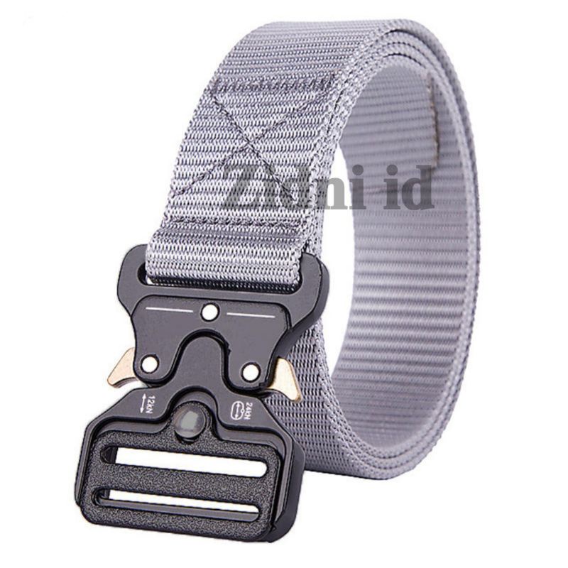 Ikat Pinggang Pria Kopel Tactical Military Gesper Outdoor Sabuk Kanvas Nylon Fast Unlock Buckle