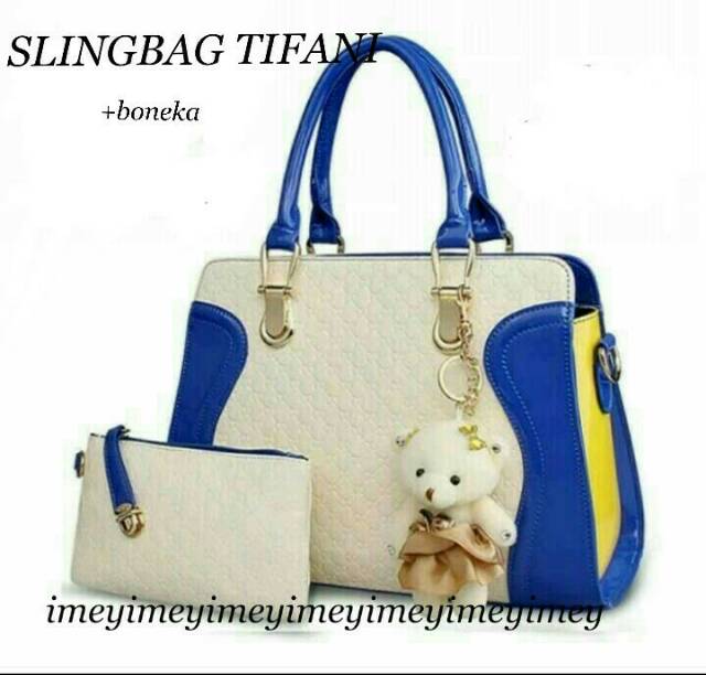 CUCI GUDANG!! Tas Fashion wanita tifani 2in1 free boneka